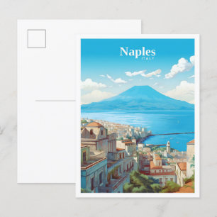 Neapel Italien Kunst Vintage Reise Postkarte