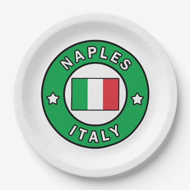 Neapel Italien Pappteller (Vorderseite)