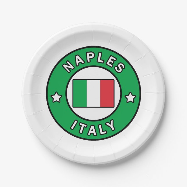 Neapel Italien Pappteller (Vorderseite)
