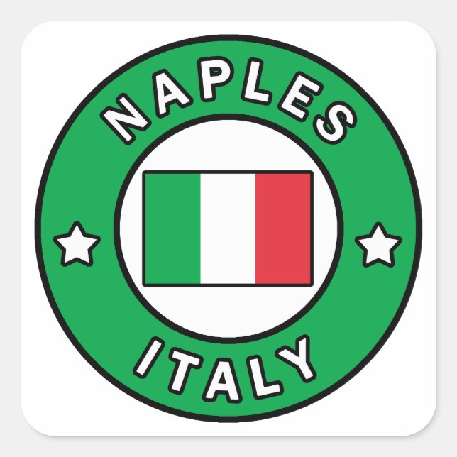 Neapel Italien Quadratischer Aufkleber (Vorderseite)