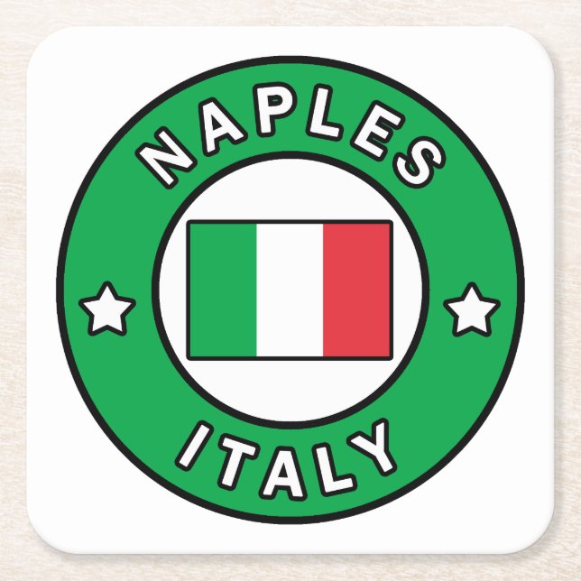 Neapel Italien Rechteckiger Pappuntersetzer (Vorderseite)
