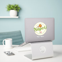 Neapel Italien Retro Vesuv und Pizza Vintag