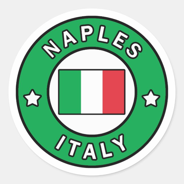 Neapel Italien Runder Aufkleber (Vorderseite)