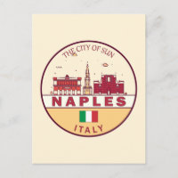 Neapel Italien Skyline Emblem