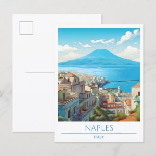 Neapel Italien Vintage Reise Postkarte