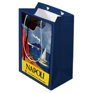 Neapel Italien Vintage Reisetaschen Mittlere Geschenktüte
