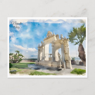 Neapel, Italien Vintage Travel naples italian euro Postkarte