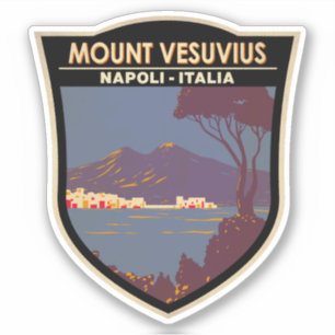 Neapel Monte Vesuvius Reisen Vintag Aufkleber