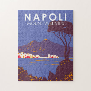 Neapel Monte Vesuvius Reisen Vintag Puzzle