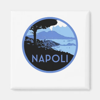 Neapel Monte Vesuvius - Retro Neapel Italien Magnet