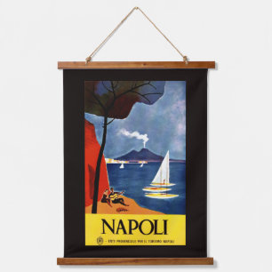 Neapel (Napoli) Wandteppich Mit Holzrahmen