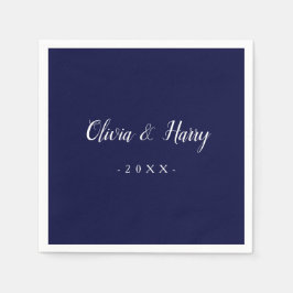 Neapel, Neapel, ein zeitgenössisches weißes Hochze Serviette