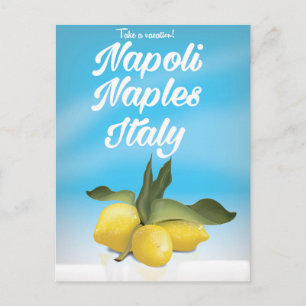 Neapel, Neapel, Italien Zitronen vintage Reiseplak Postkarte