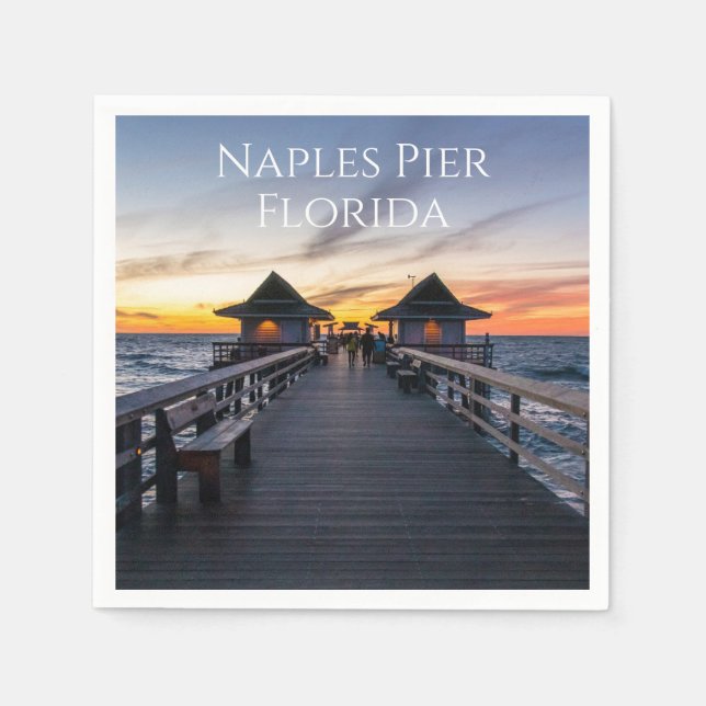 Neapel Pier Florida Ocean Beach Serviette (Vorderseite)