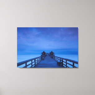 Neapel Pier, Morgengrauen Leinwanddruck