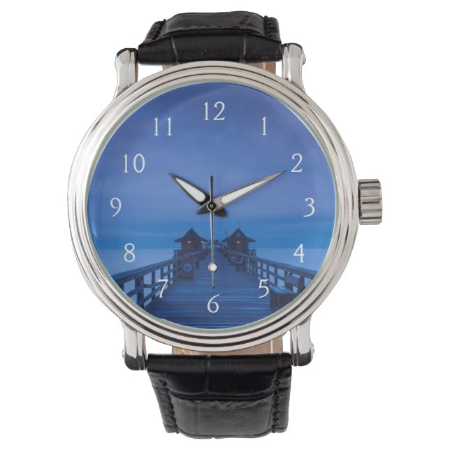 Neapel Pier, morgens Armbanduhr (Vorderseite)