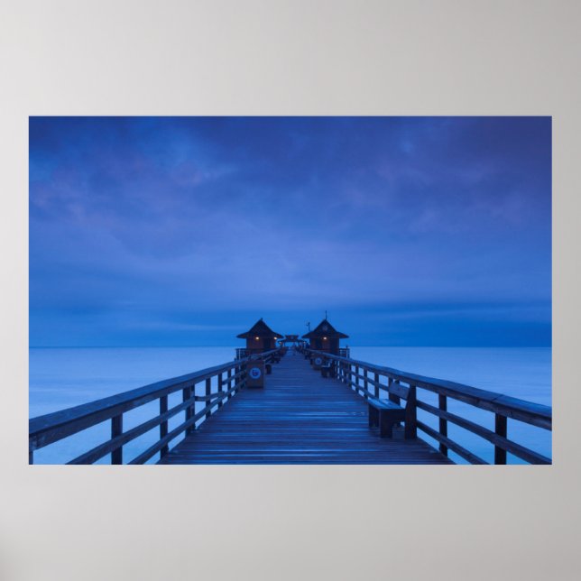 Neapel Pier, morgens Poster (Vorne)