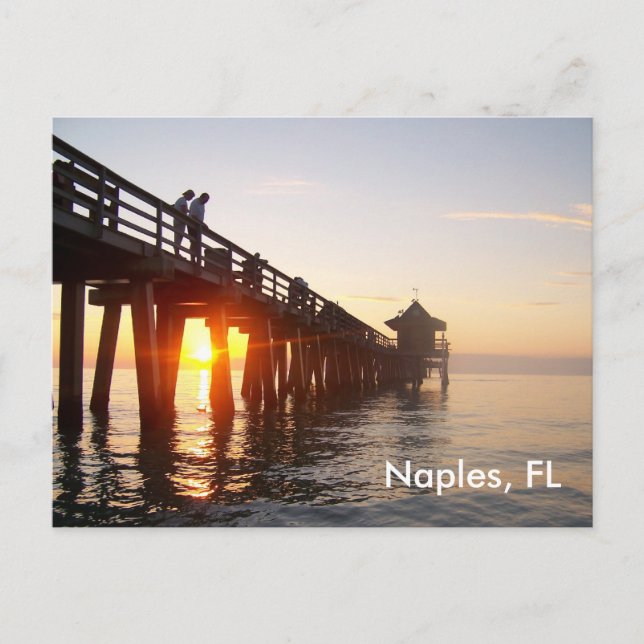 Neapel Pier Postkarte (Vorderseite)