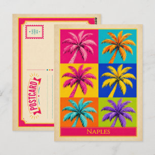 Neapel Postkarte Florida Palme Vintage Pop Art