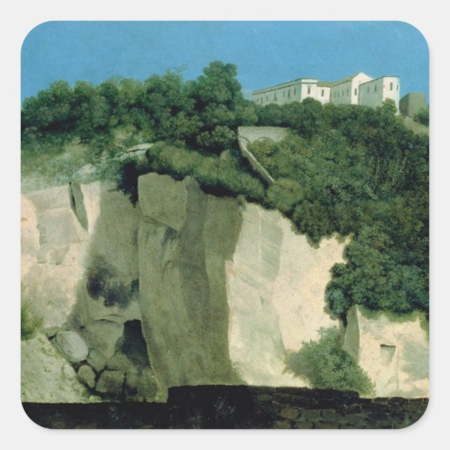 Neapel Quadratischer Aufkleber (Vorderseite)