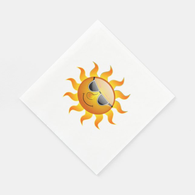 Neapel, Sonne, Weißer Standard Serviette (Ecke)