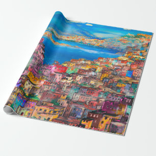 Neapel Stadtbildkunst,Stadt,italienisch,Landschaft Geschenkpapier