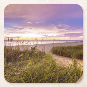 Neapel-Strand Florida Rechteckiger Pappuntersetzer