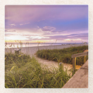 Neapel-Strand-Ufer und ruhiger Ozean   Florida Glasuntersetzer