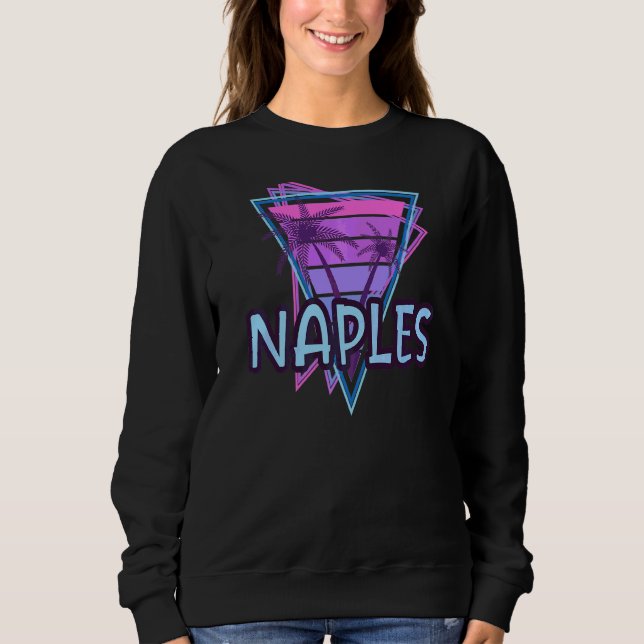 Neapel Urlaub Vaporwave Ästhetik Sweatshirt (Vorderseite)