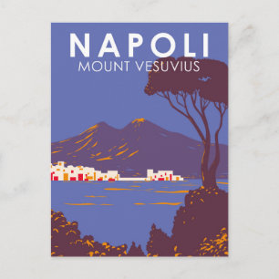 Neapel Vesuv Reisekunst Vintage Postkarte