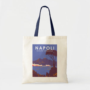 Neapel Vesuv Reisen Kunst Vintage Tragetasche