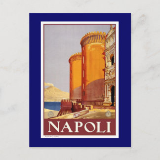 "Neapel" Vintage-Reiseposter Postkarte