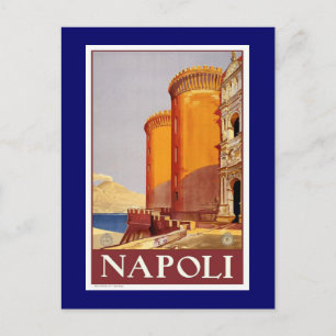 "Neapel" Vintage Travel Poster Postkarte