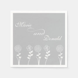 Neapel zum personalisierten Silberjubiläum Serviette