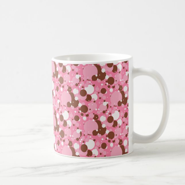 Neapolitan Dots 02 Pink Dark-11oz KAFFEE TASSE (Rechts)
