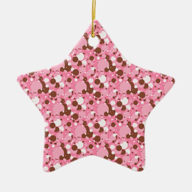 Neapolitan Dots 02 Rosa Dark-STAR ORNAMENT (Vorne)