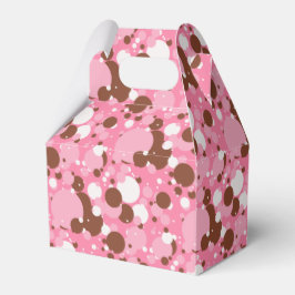 Neapolitan Dots 02-Rosa, dunkel-GABLE-FAVOR-BOXES Geschenkschachtel