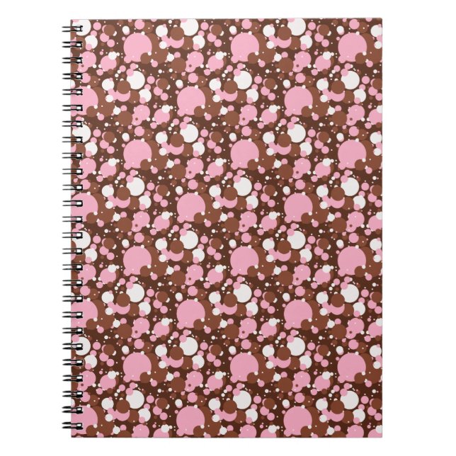 Neapolitan Dots 03 Brown M-SPIRAL NOTEBOOK Notizblock (Vorderseite)