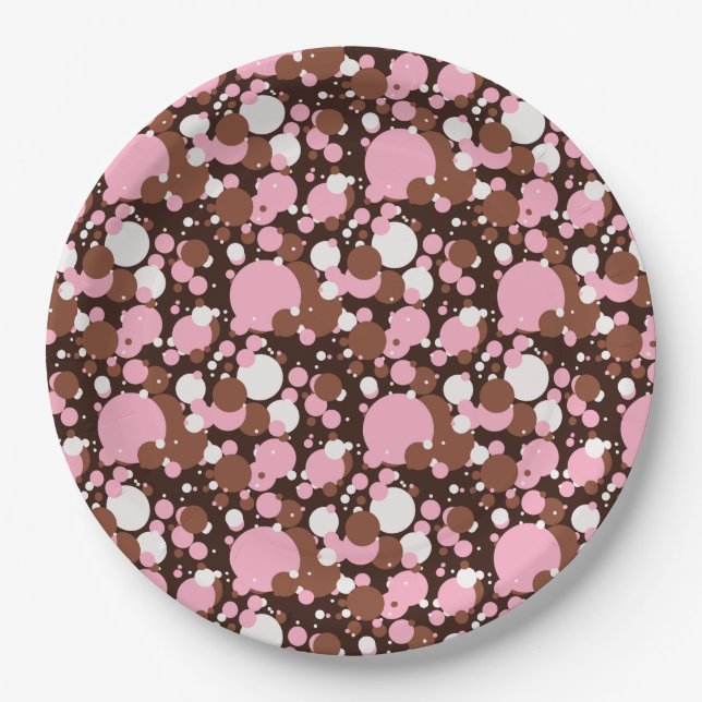 Neapolitan Dots 04-Brown Dark-PAPER PARTY TELLER (Vorderseite)