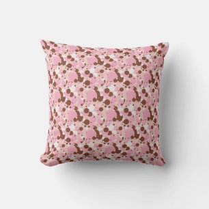 Neapolitan Dots-1-Light Pink-Sq Throw Kissen