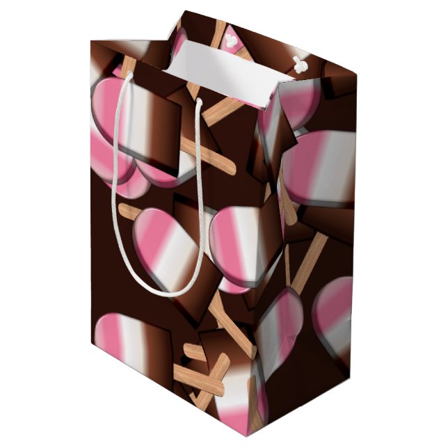 Neapolitan Ice Cream Bars 2 GIFT BAG Mittlere Geschenktüte (Rückseite Schrägansicht)