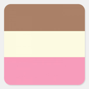 Neapolitan Ice Cream Quadratischer Aufkleber