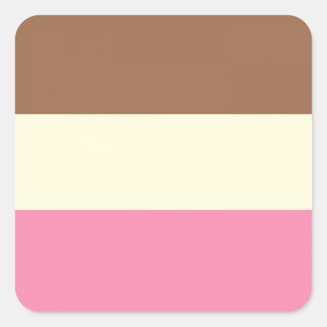Neapolitan Ice Cream Quadratischer Aufkleber (Vorderseite)