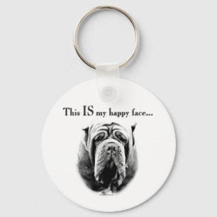 Neapolitan Mastiff Happy Face Schlüsselanhänger
