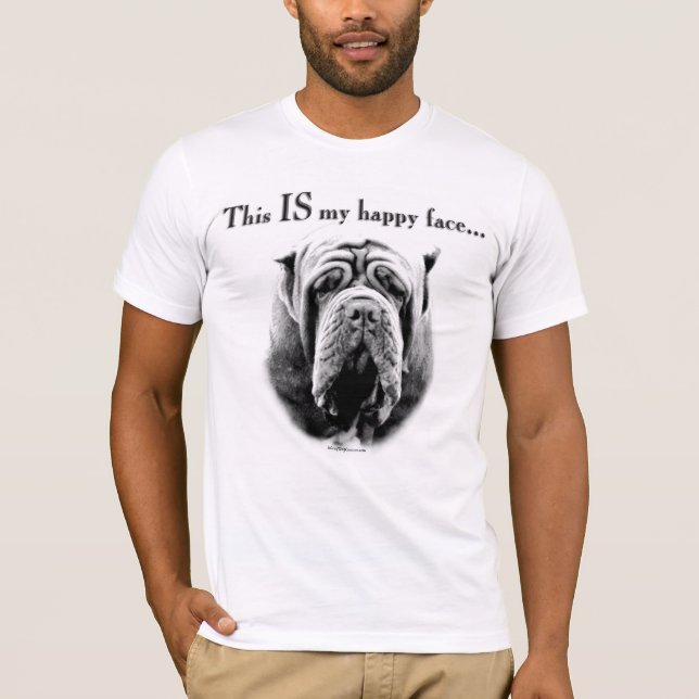 Neapolitan Mastiff Happy Face T-Shirt (Vorderseite)