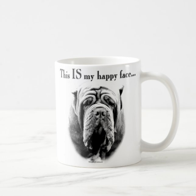 Neapolitan Mastiff Happy Face Tasse (Rechts)