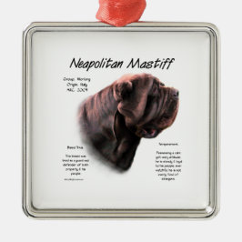 Neapolitan Mastiff (Mahagoni) Historisches Design Ornament Aus Metall
