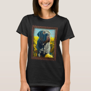 Neapolitan Mastiff Malerei Sonnenblumen Blume Mama T-Shirt