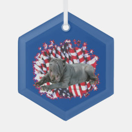 Neapolitan Mastiff Patriot Ornament Aus Glas