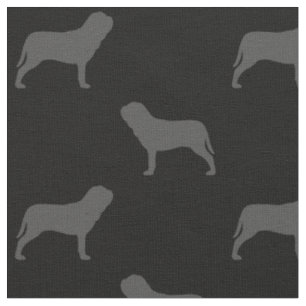 Neapolitan Mastiff Silhouetten Neo Dogs Gemustert Stoff
